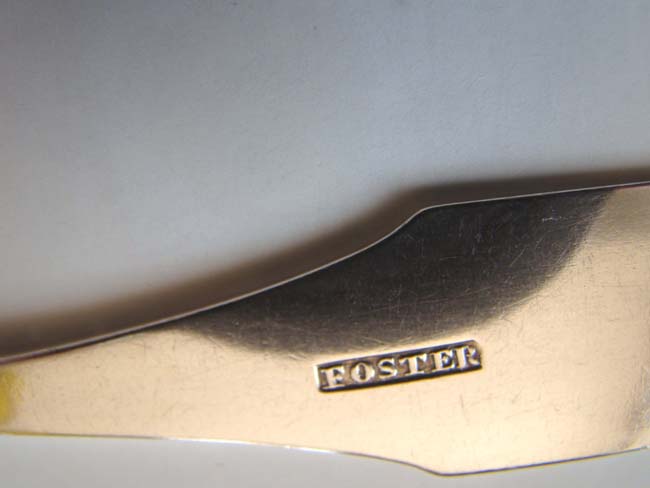 An outstanding set of 6 Silver Tablespoons by Joseph Foster of Boston circa 1790-1795 — image 2